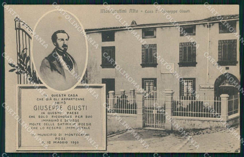 Pistoia Montecatini Alto Casa Giuseppe Giusti cartolina WX2308 – fronte