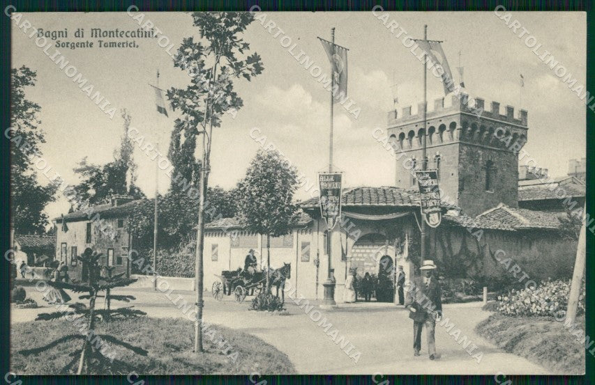 Pistoia Montecatini Sorgenti Tamerici Carrozza cartolina WX2311 – fronte