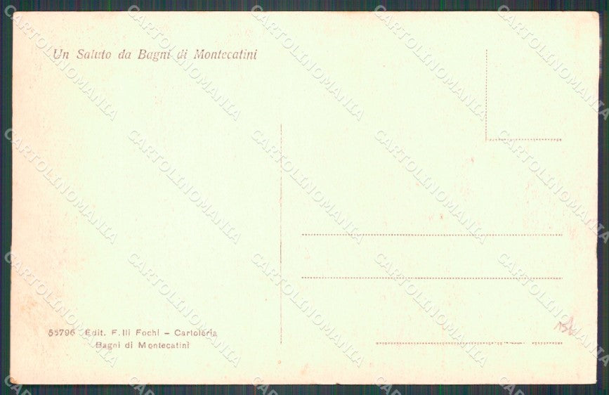 Pistoia Montecatini Piazza Umberto I STRAPPINO cartolina WX2315 – retro