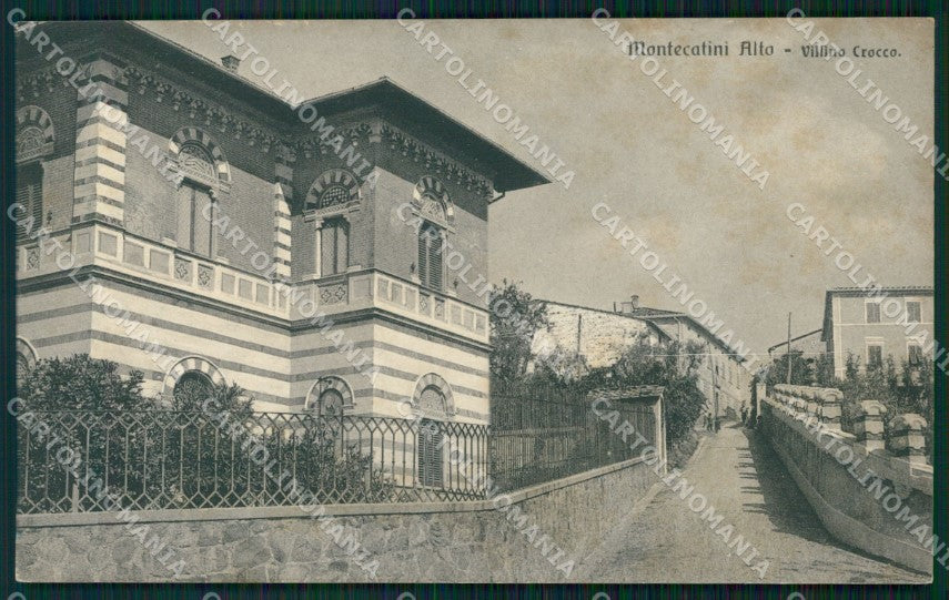 Pistoia Montecatini Alto Villino Crocco cartolina WX2316 – fronte
