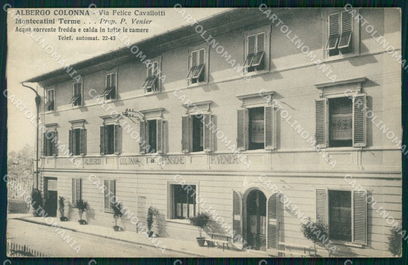 Pistoia Montecatini Albergo Colonna cartolina WX2334 – fronte