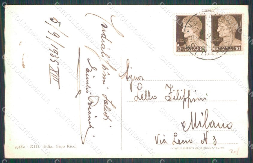 Pistoia Montecatini Albergo Colonna cartolina WX2334 – retro