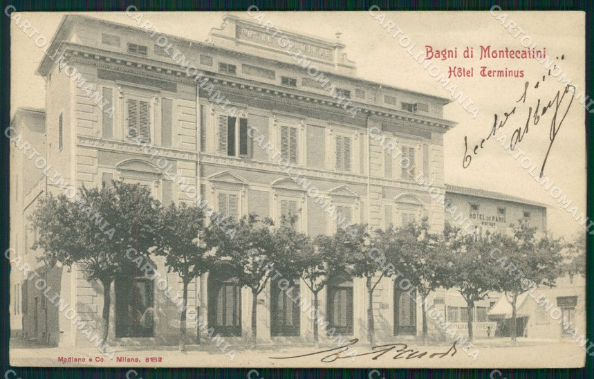 Pistoia Montecatini Hotel Terminus cartolina WX2336 – fronte