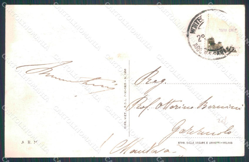 Pistoia Montecatini Palazzo Municipale Auto PIEGHINE ABRASA cartolina WX2340 – retro
