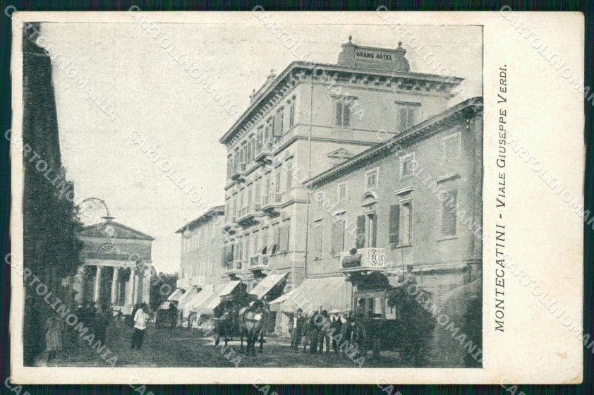 Pistoia Montecatini Viale Giuseppe Verdi PIEGHINA cartolina WX2342 – fronte