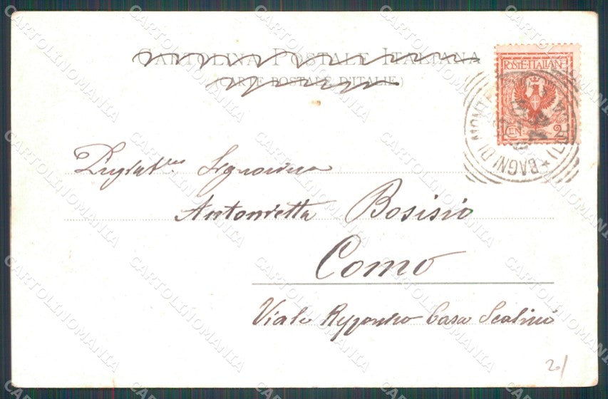 Pistoia Montecatini Piazza della Chiesa STRAPPINO cartolina WX2345 – retro
