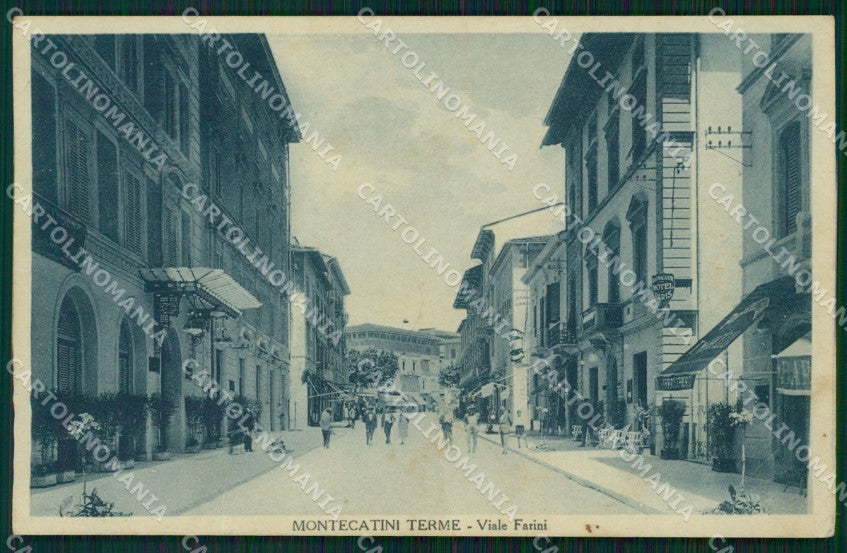 Pistoia Montecatini Viale Farini PIEGHINE cartolina WX2352 – fronte