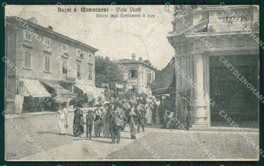 Pistoia Montecatini Viale Verdi PIEGA cartolina WX2353 – fronte
