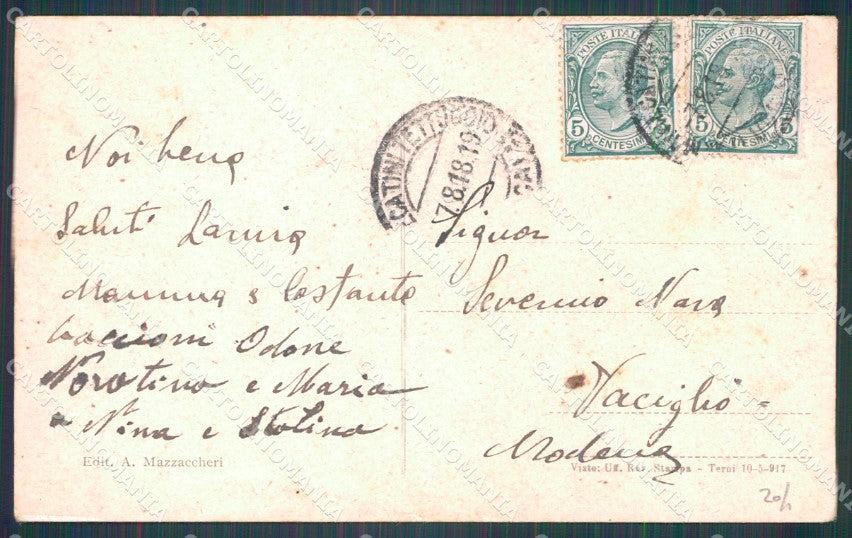 Pistoia Montecatini Viale Verdi PIEGA cartolina WX2353 – retro