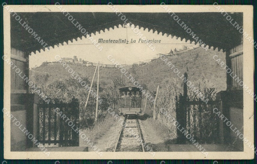 Pistoia Montecatini Funicolare PIEGA cartolina WX2356 – fronte