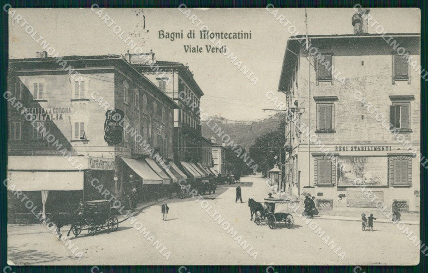 Pistoia Montecatini Viale Verdi Carrozza cartolina WX2358 – fronte