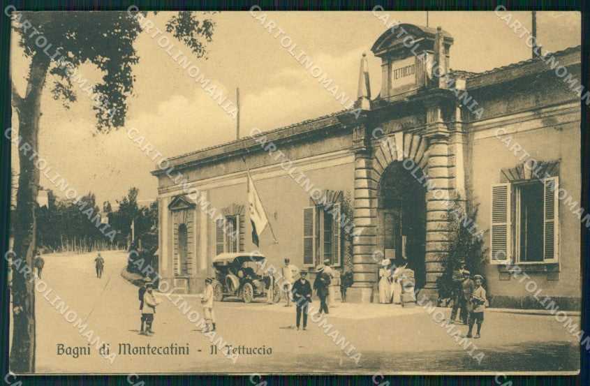 Pistoia Montecatini Stabilimento Tettuccio Auto cartolina WX2361 – fronte