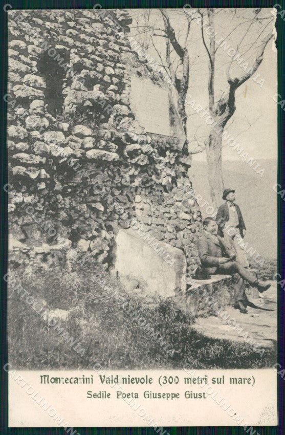 Pistoia Montecatini Valdinievole Sedile Giuseppe Giusti ABRASA cartolina WX2370 – fronte