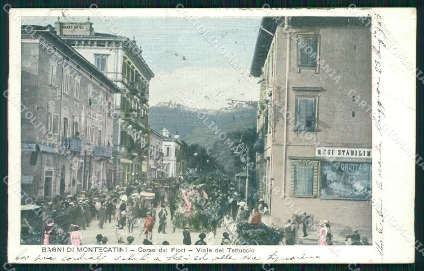 Pistoia Montecatini Corso dei Fiori cartolina WX2376 – fronte