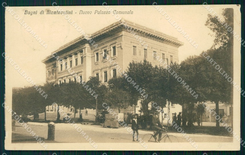Pistoia Montecatini Palazzo Comunale PIEGHINA cartolina WX2379 – fronte