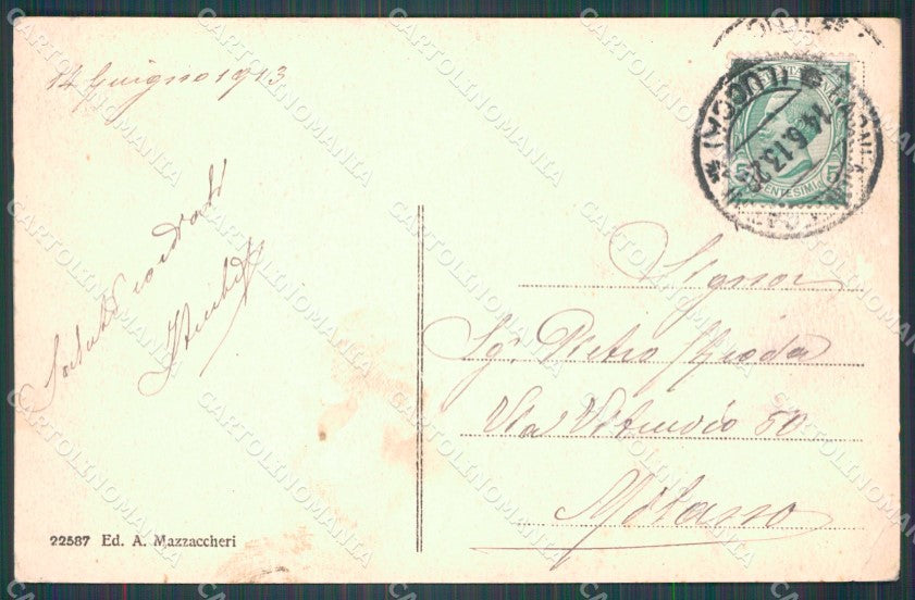 Pistoia Montecatini Viale del Tettuccio PIEGHINA cartolina WX2402 – retro
