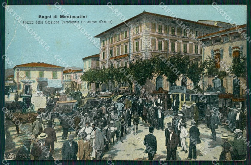 Pistoia Montecatini Stazione Alterocca 7223 PIEGA cartolina WX2405 – fronte