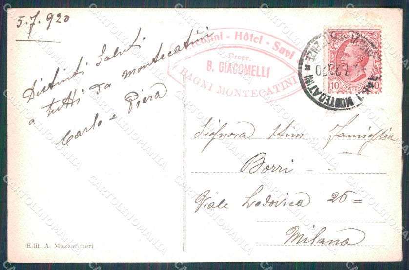 Pistoia Montecatini Stazione Alterocca 7223 PIEGA cartolina WX2405 – retro
