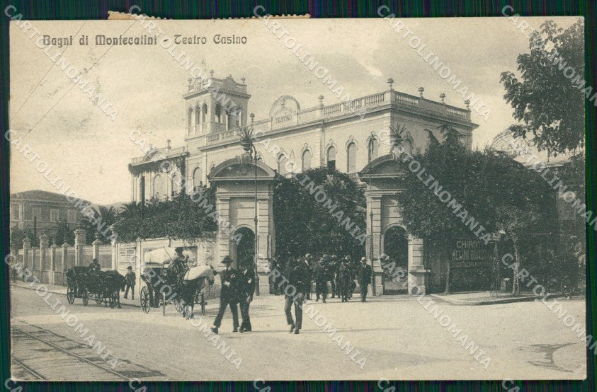Pistoia Montecatini Teatro RIFILATA cartolina WX2410 – fronte