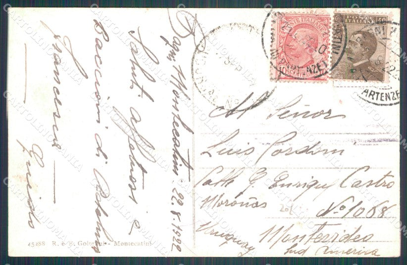 Pistoia Montecatini Viale Verdi Carrozza cartolina WX2413 – retro