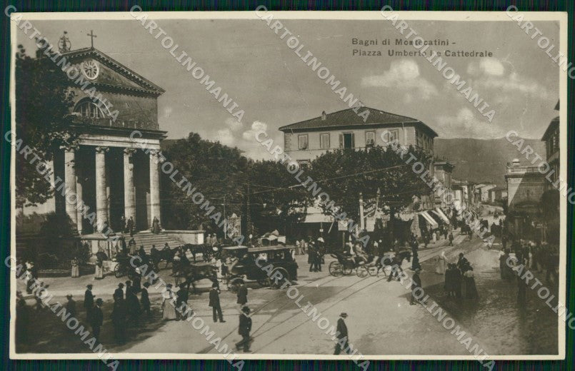 Pistoia Montecatini Piazza Umberto I Auto Foto cartolina WX2419 – fronte