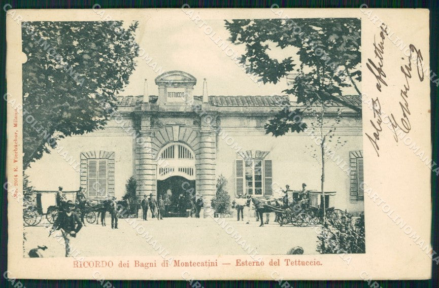 Pistoia Montecatini Stabilimento Tettuccio cartolina WX2420 – fronte