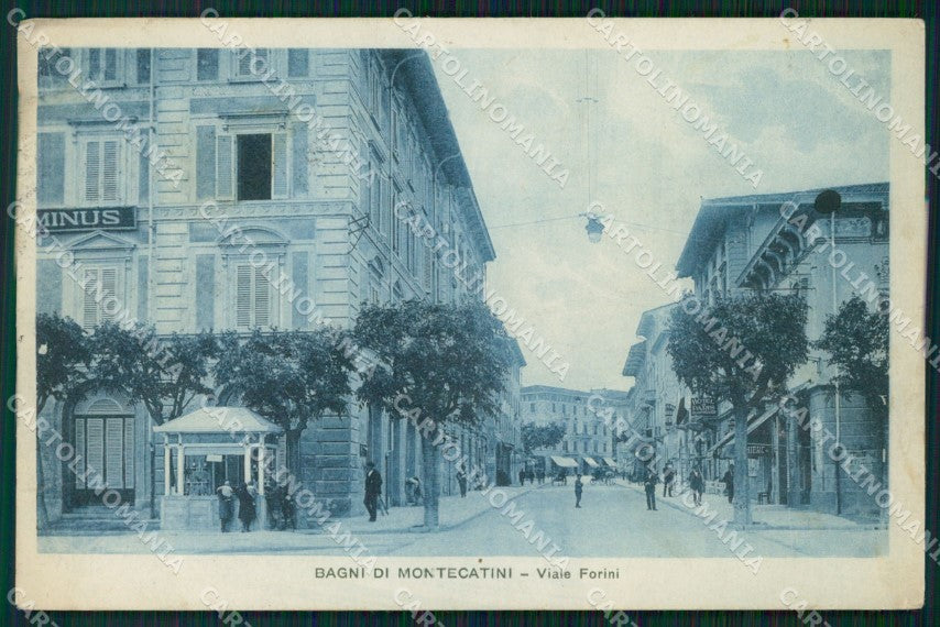Pistoia Montecatini Viale Forini PIEGATA cartolina WX2425 – fronte