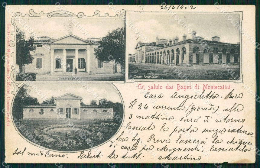 Pistoia Montecatini Bagni di ABRASA cartolina WX2431 – fronte
