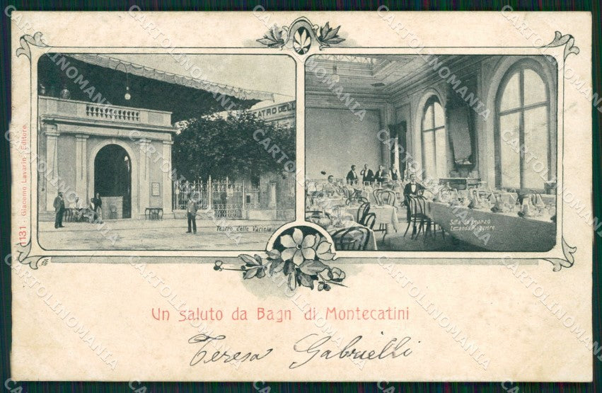 Pistoia Montecatini Bagni di cartolina WX2440 – fronte