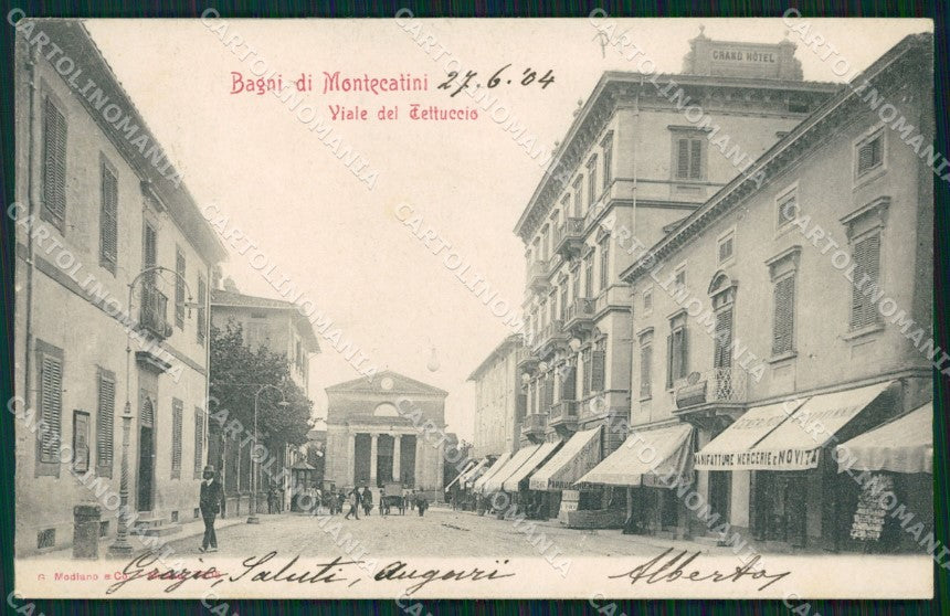 Pistoia Montecatini Bagni di cartolina WX2441 – fronte