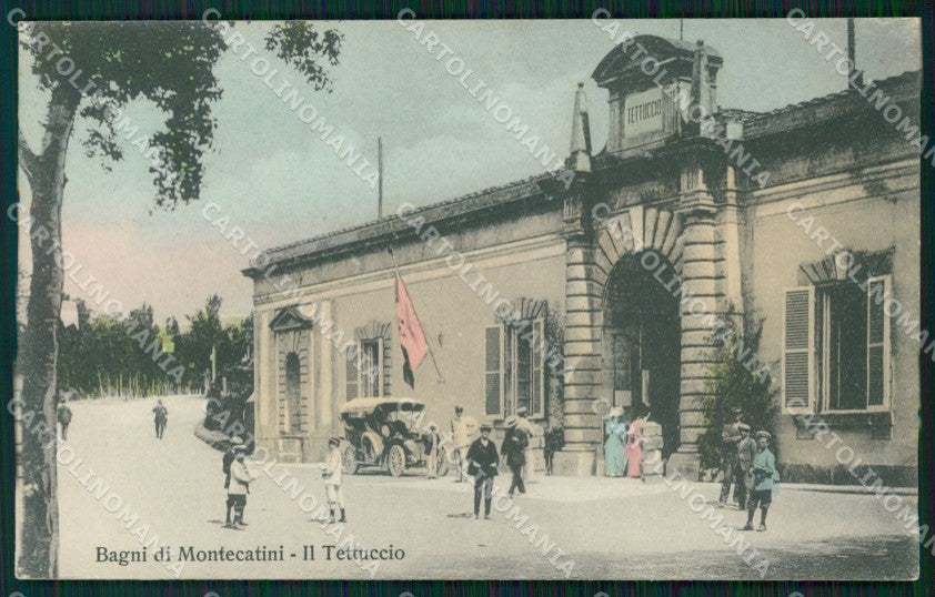 Pistoia Montecatini Stabilimento Tettuccio Auto cartolina WX2451 – fronte