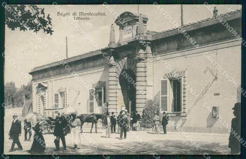 Pistoia Montecatini Stabilimento Tettuccio Carrozza PIEGHINA cartolina WX2452 – fronte
