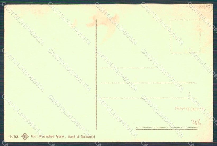 Pistoia Montecatini Viale dei Sospiri PIEGA cartolina WX2454 – retro