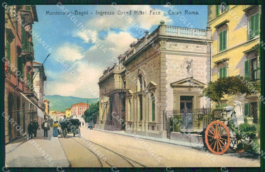 Pistoia Montecatini Grand Hotel Pace Carrozze cartolina WX2455 – fronte