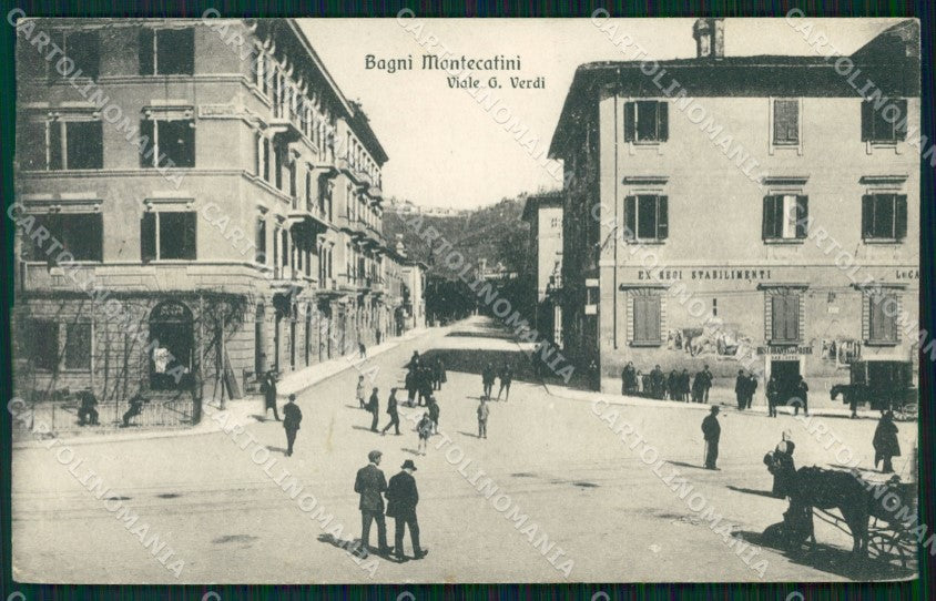 Pistoia Montecatini Viale Verdi PIEGHINA cartolina WX2480 – fronte