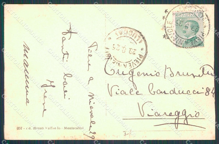 Pistoia Montecatini Piazza Umberto I° Carrozze cartolina WX2481 – retro