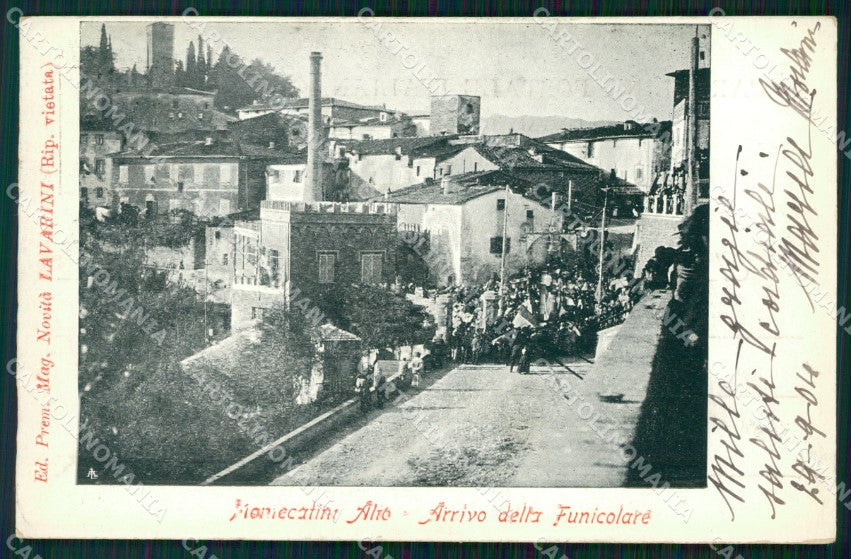 Pistoia Montecatini Arrivo della Funicolare cartolina WX2482 – fronte