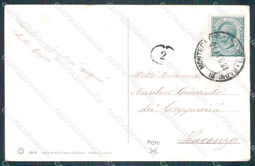 Pistoia Montecatini Alto Poste cartolina WX2484 – retro