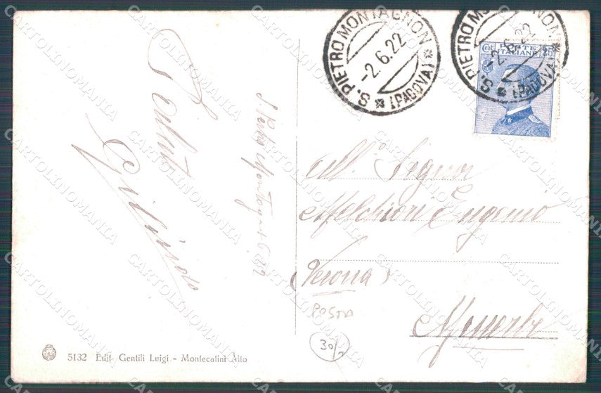 Pistoia Montecatini Alto Posta PIEGHE cartolina WX2490 – retro