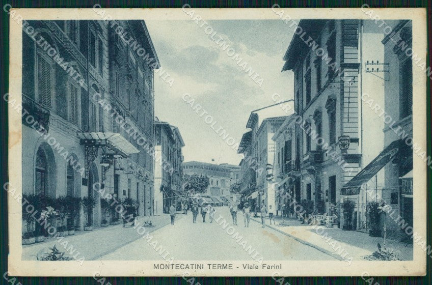 Pistoia Montecatini Viale Farini PIEGHINA cartolina WX2496 – fronte