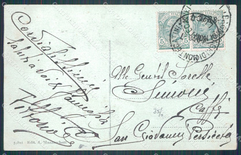 Pistoia Montecatini Viale Verdi Tram PIEGHINA cartolina WX2497 – retro
