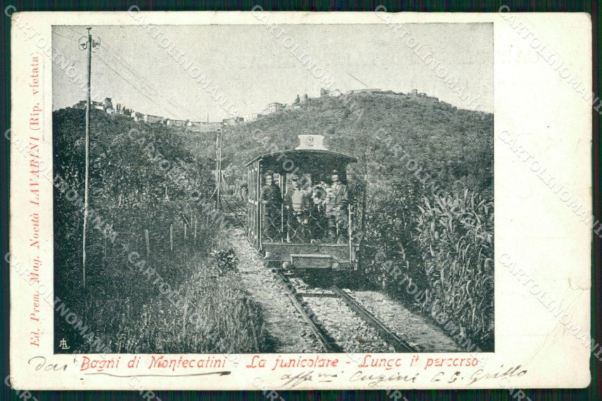 Pistoia Montecatini Funicolare PIEGA STRAPPINO cartolina WX2499 – fronte