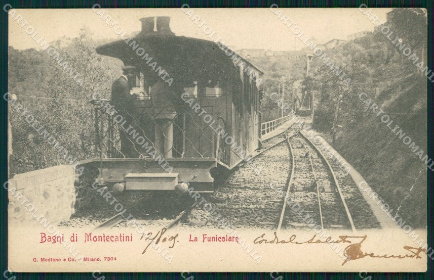 Pistoia Montecatini Funicolare STRAPPO PIEGA cartolina WX2501 – fronte