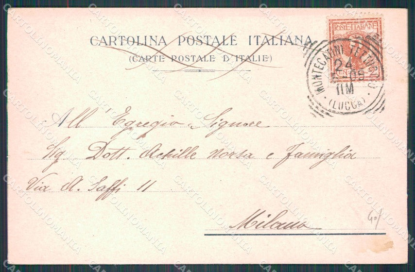 Pistoia Montecatini Stabilimento Torretta cartolina WX2503 – retro