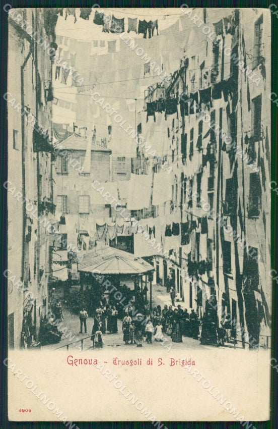 Genova Città Truogoli Santa Brigida SCOLLATA cartolina WX2509 – fronte