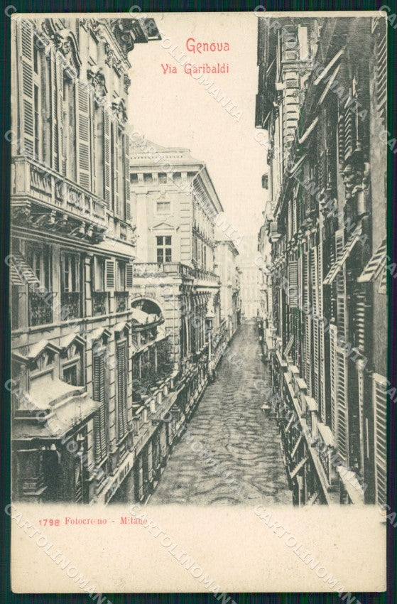 Genova Città Via Garibaldi cartolina WX2513 – fronte