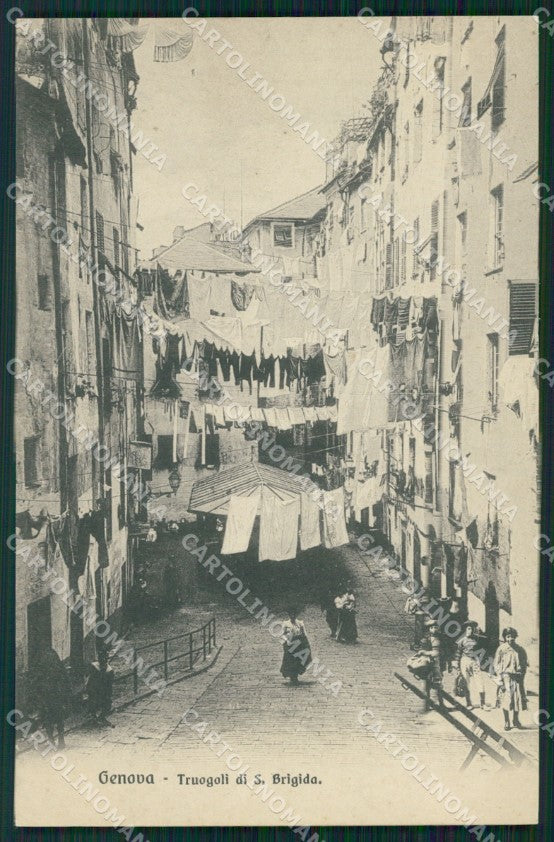 Genova Città Truogoli Santa Brigida cartolina WX2520 – fronte