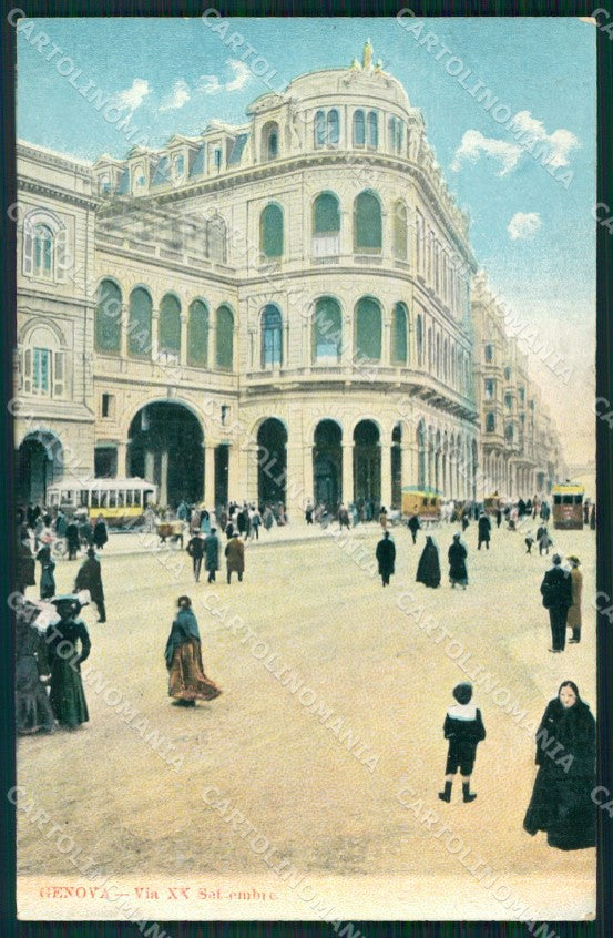 Genova Città Via XX Settembre cartolina WX2524 – fronte