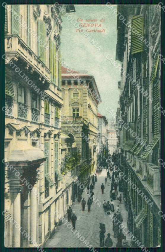 Genova Città Via Garibaldi cartolina WX2532 – fronte