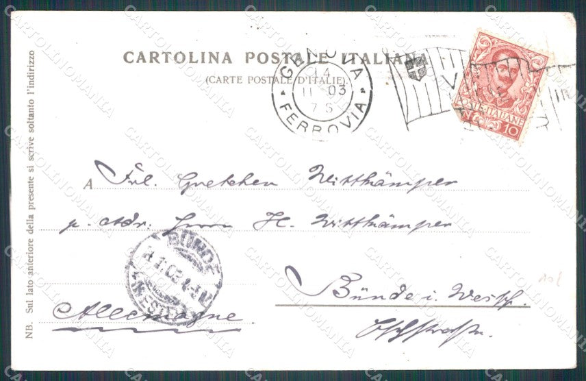 Genova Città Camposanto Valle del Bisagno PIEGA cartolina WX2540 – retro